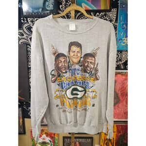 Rare 1996 Green Bay Packers Champions Caricature Vintage Crewneck Large